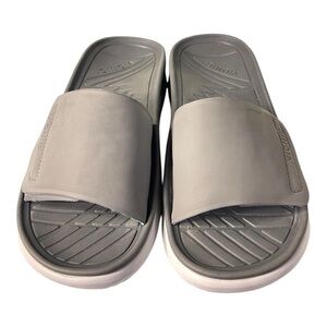 Vionic Rejuvenate Slide Sandals - Gray & White - Women’s 10 / Men’s 8.5